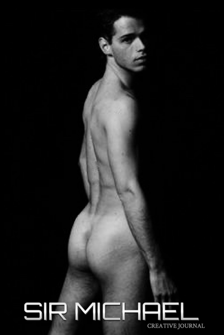 Self portrait nude  sir Michael Huhn Artist creative blank journal