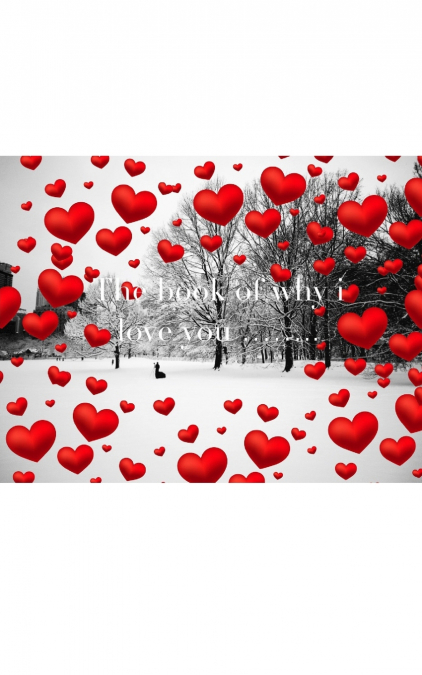 Valentine’s   winter wonderland  red hearts  creative  blank  book why   I love you