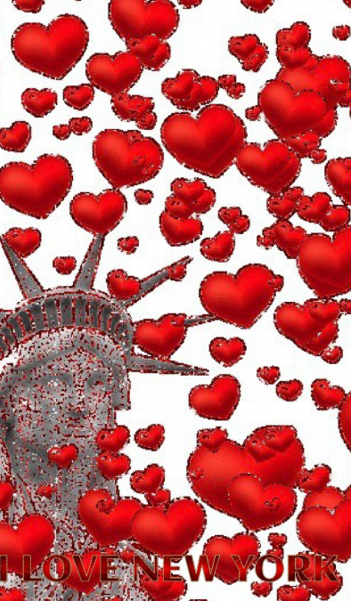 Statue Of liberty  I love New York red hearts glitter blank creative Valentine’s Journal