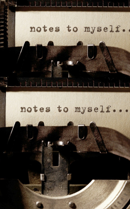 notes to my self   typewriter   style creative blank mega  journal