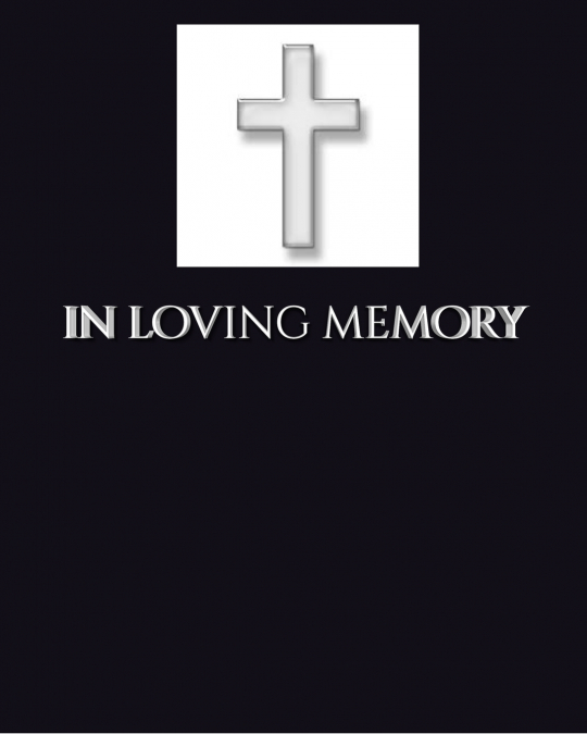 in loving memory funeral blank page Guest Book