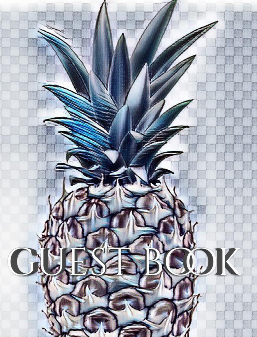 pineapple Hospitality stylish blank guest Book. designer sir Michael Huhn Edition