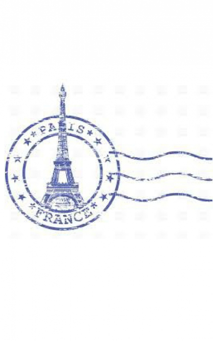 paris France postage stamp creative  blank page journal