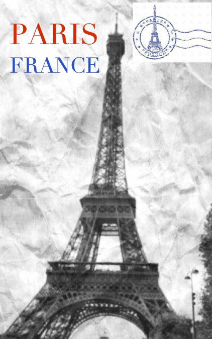Eiffel Tower Paris black and white  creative blank journal