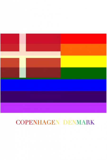 COPENHAGEN  DENMARK  Gay pride flag blank  journal