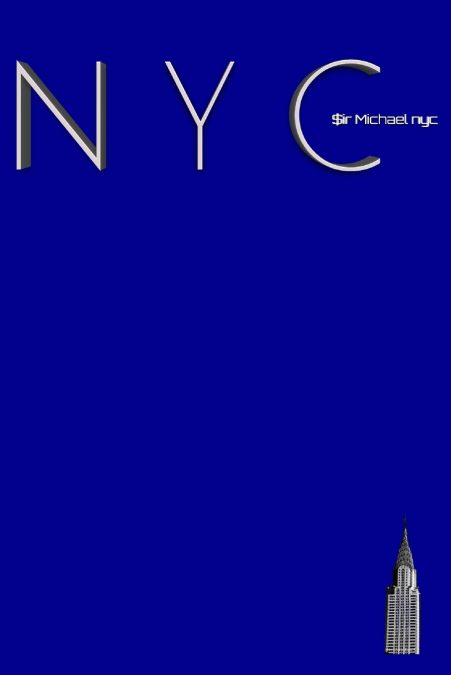 NYC Chrysler building  bright blue classic grid page notepad  $ir Michael Limited edition