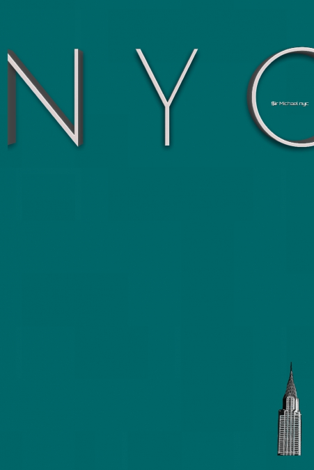 NYC Teal  Chrysler building  Graph Page style    $ir Michael Limited edition