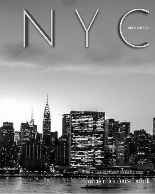 NYC  united Nations city skyline    Adult child Coloring Book limited edition