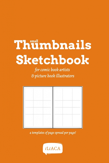Small Thumbnails Sketchbook -  4 templates of page spread per page!