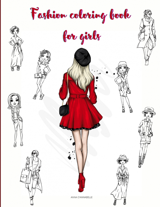 Fashion coloring book for girls