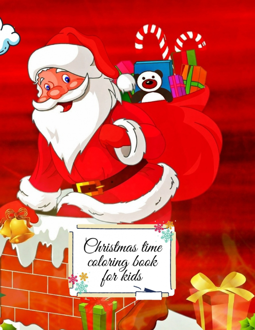 Christmas time coloring book for kids