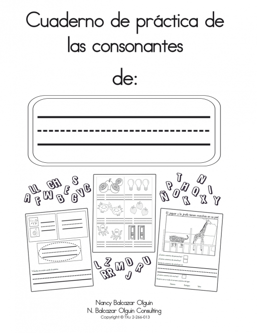 Cuaderno de práctica de las consonantes