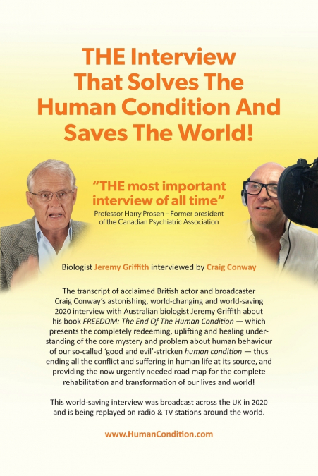 THE Interview That Solves The Human Condition And Saves The World!