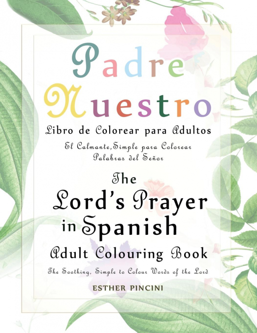 The Lord’s Prayer in Spanish Adult Colouring Book