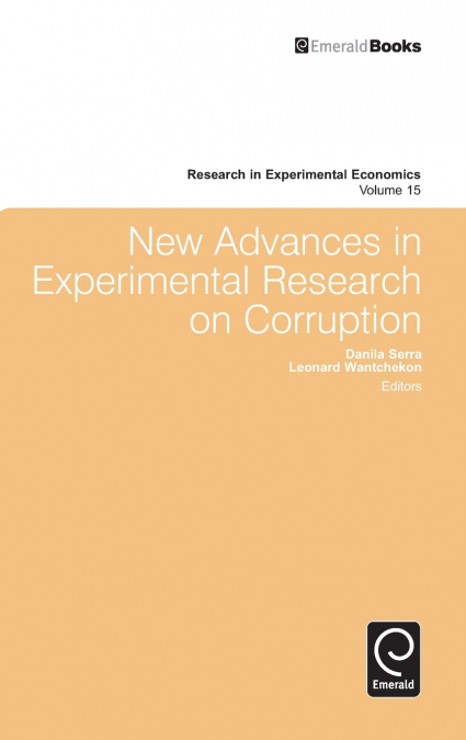 New Advances in Experimental Research on Corruption