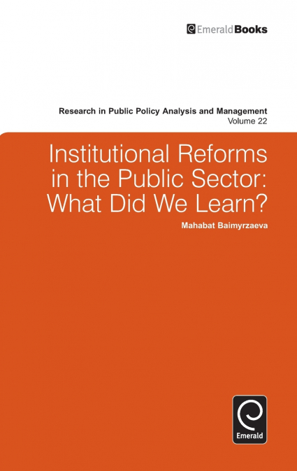 Institutional Reforms in the Public Sector