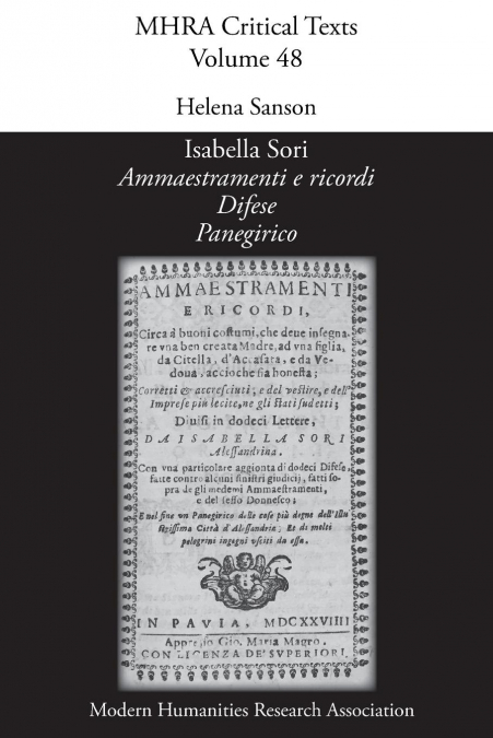 ’Ammaestramenti e ricordi’, by Isabella Sori