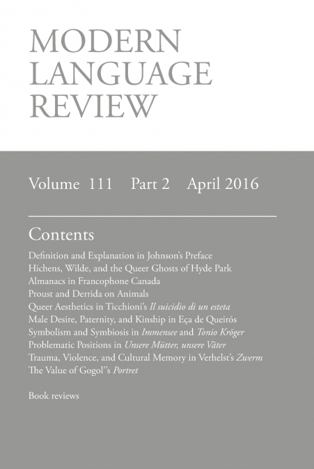Modern Language Review (111