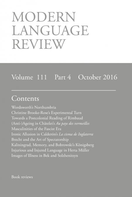 Modern Language Review (111