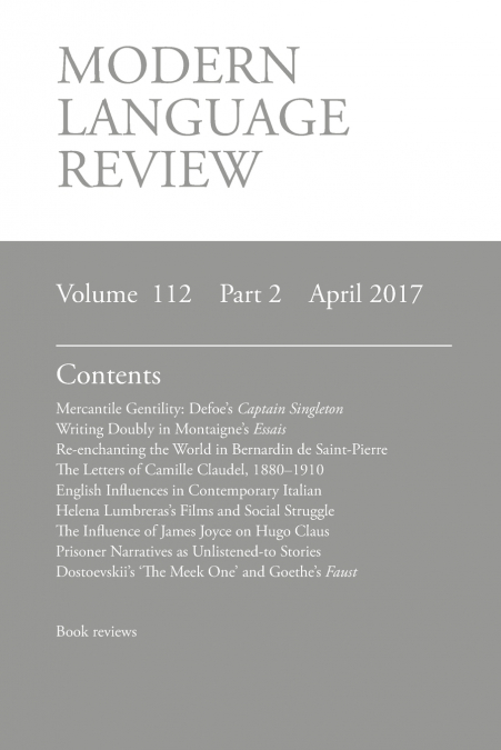 Modern Language Review (112