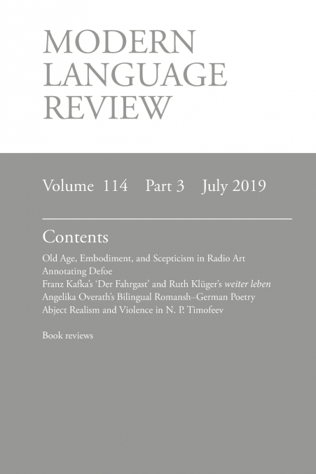 Modern Language Review (114