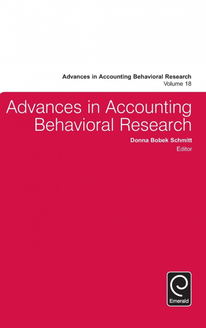 Advances in Accounting Behavioral Research