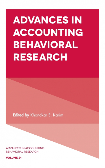 Advances in Accounting Behavioral Research