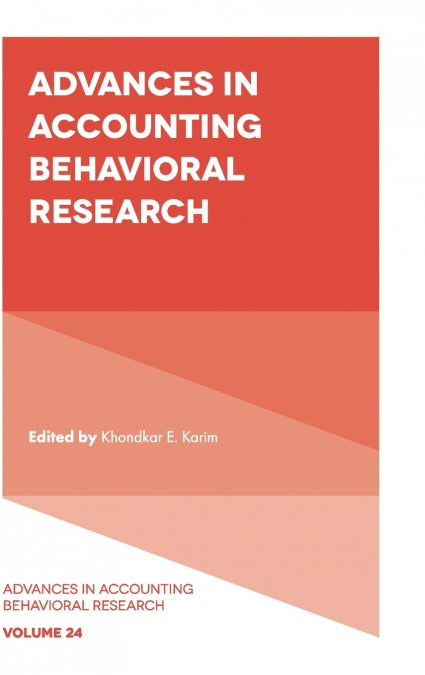 Advances in Accounting Behavioral Research