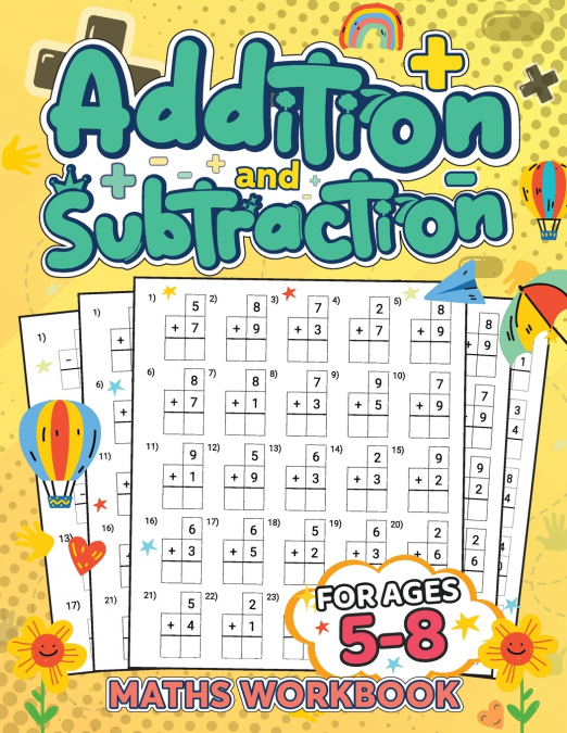 Addition and Subtraction Math Book for Kids Ages 5-8