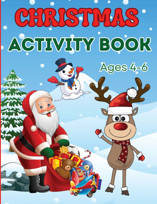 Christmas Activity Book for Kids Ages 4-6