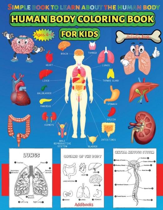 Human Body coloring & Activity Book for Kids| Simple Book to Learn About the Human Body