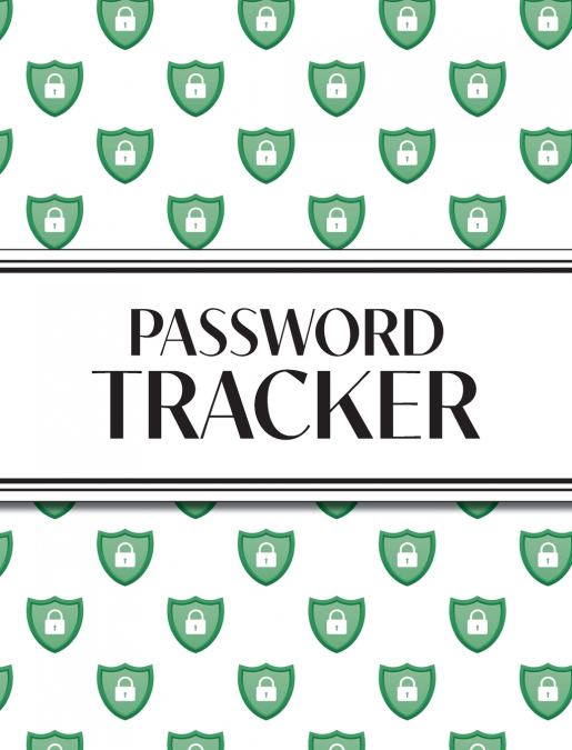 XL Large Print Password Tracker (Lock Shield Green)