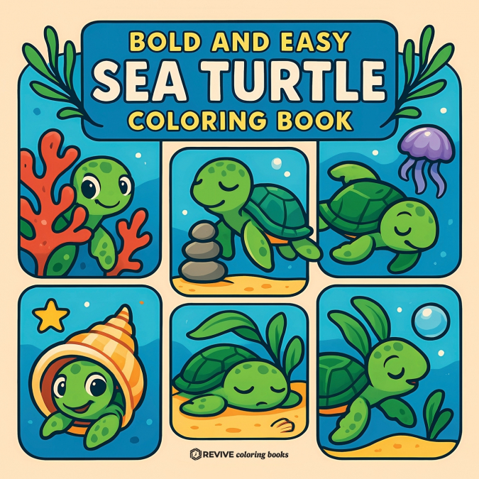 Bold & Easy Sea Turtle Coloring Book