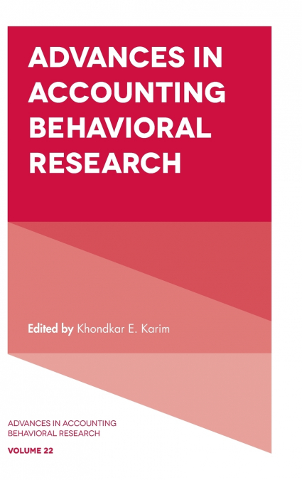Advances in Accounting Behavioral Research