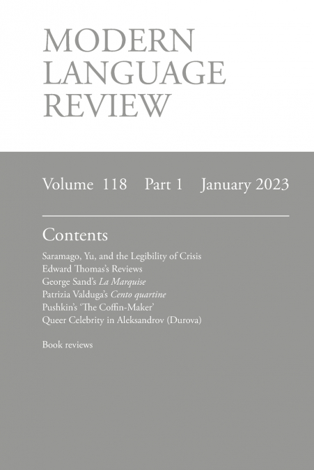 Modern Language Review (118