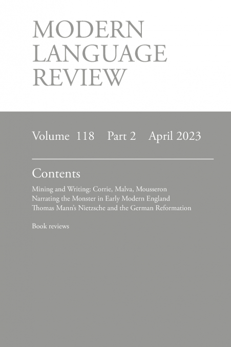 Modern Language Review (118