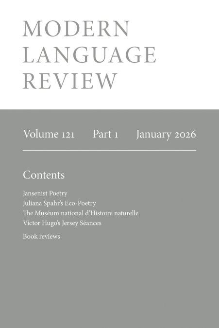 Modern Language Review (121.1) January 2026