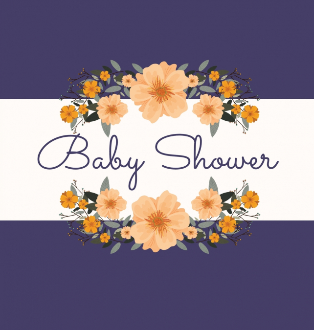 Floral Baby Shower Guest Book (Hardcover)