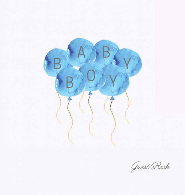 Boy baby shower guest book (Hardback)