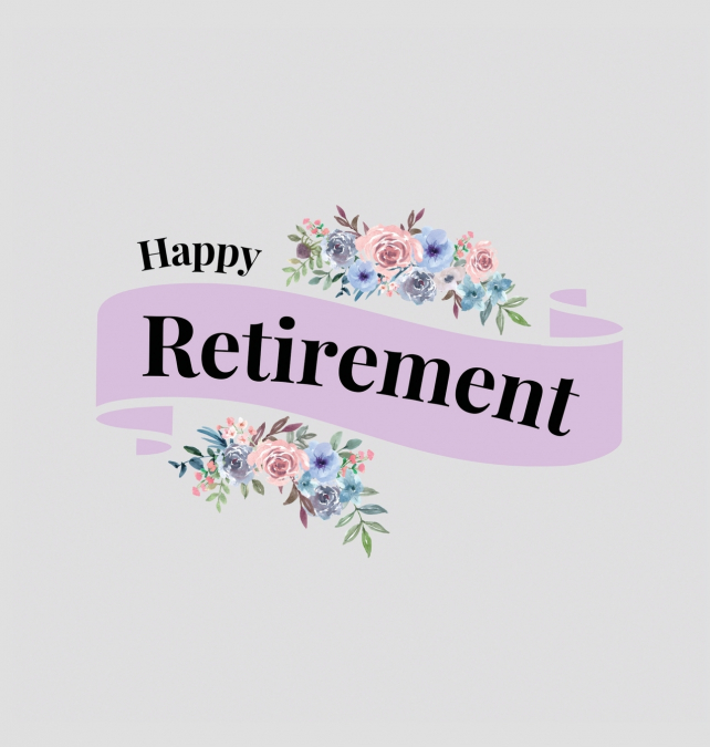 Happy Retirement Guest Book with lined pages (hardback)