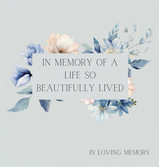Celebration of life, funeral book, Condolence book to sign (Hardback cover)
