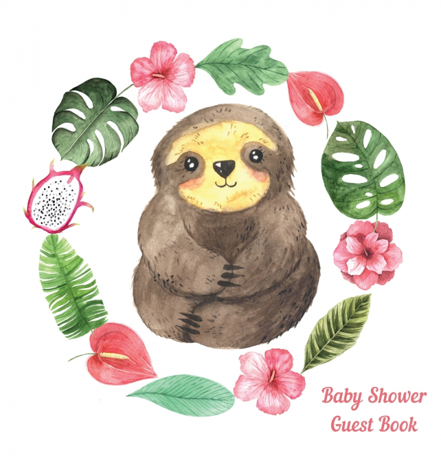 Sloth Baby Shower guest book