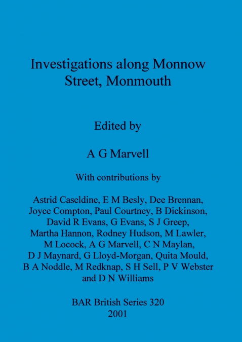 Investigations along Monnow Street, Monmouth