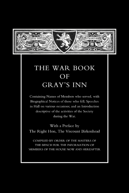 War Book of Gray’s Inn