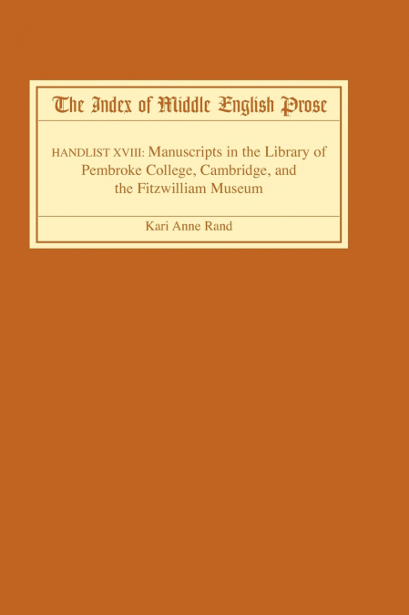 The Index of Middle English Prose