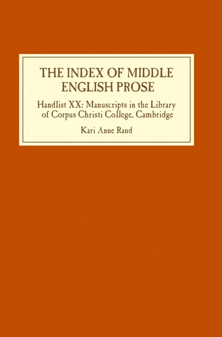 Index of Middle English Prose