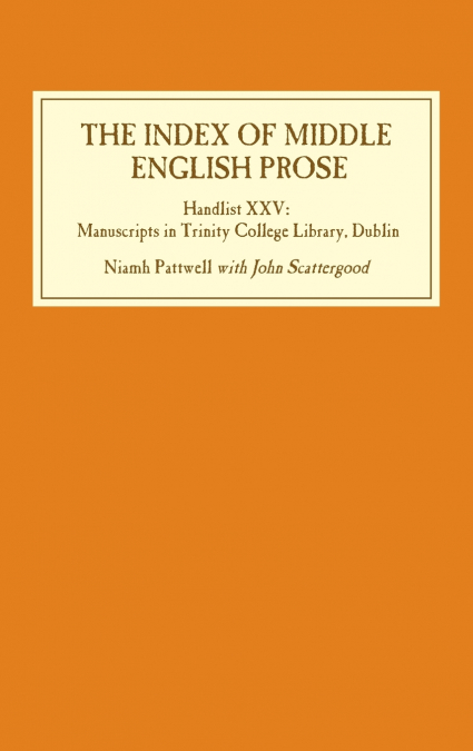 Index of Middle English Prose