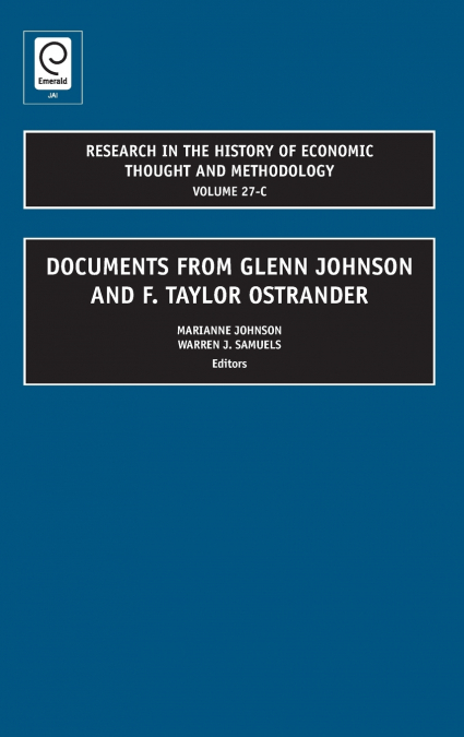 Documents from Glenn Johnson and F. Taylor Ostrander