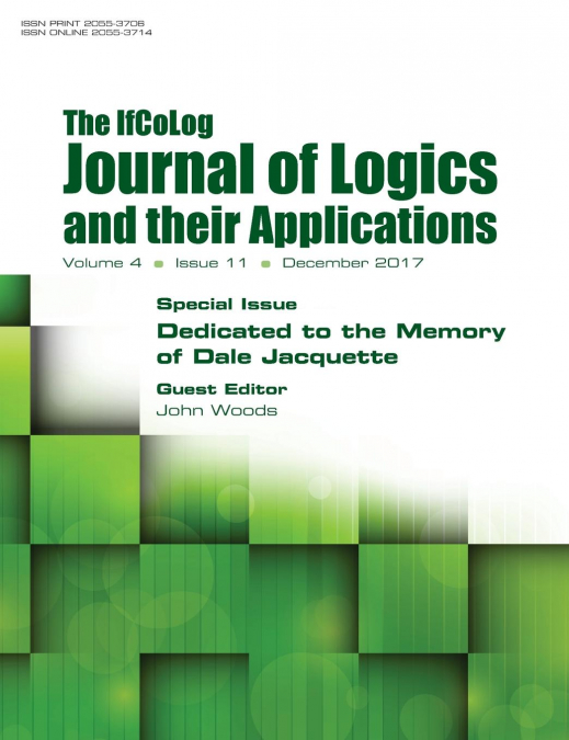 Ifcolog Journal of Logics and their Applications Volume 4, number 11. Dedicated to the Memory of Dale Jacquette