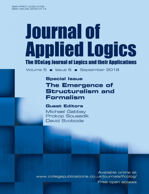 Journal of Applied Logics - IfCoLog Journal of Logics and their Applications.  Volume 5, number 6. Special Issue